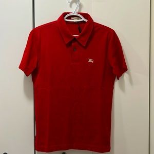 CLASSIC Burberry 🇬🇧 brand new XS polo shirt military red